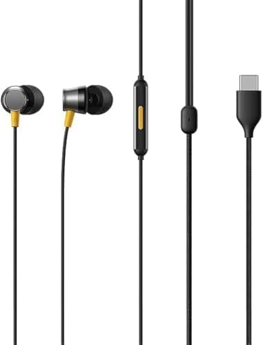 Original Type-C Buds 3 Earbuds Fully Compatible with Any Device Featuring a USBC Port Covering Realme Smartphones, Motorola, Samsung, Vivo & OnePlus (...