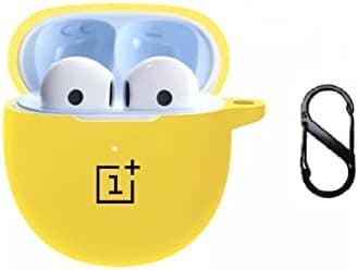 Printme Silicone Compatible for OnePlus Buds Nord CE Case Cover, Soft Shockproof Protective Case Cover with Keychain (Yelllow)