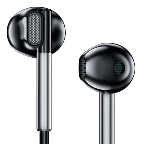 Sounce BassPulse In Ear 3.5mm Wired Headset with HD Mic In-Line Controls 14.2mm Drivers Unique Earbud Design TPE Tangle-Free Cable Wide Compatibility ...