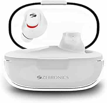Zebronics Zeb-Sound Bomb N2 TWS Earbuds with 50ms Low Latency Gaming, ENC, Voice Assistant, Flash Connect, Splash Proof, BT v5.2, up to 12H Backup, Call Function and Type C (White)
