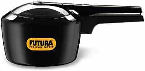 Hawkins Futura 2 Litre Pressure Cooker, Hard Anodised Pressure Cooker, Small Cooker, Black (FP20)