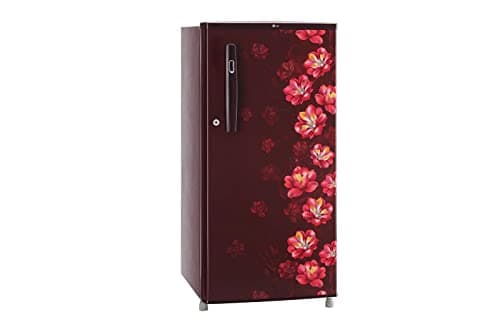 LG 190 Liters Direct Cool Single Door Refrigerator_scarlet jasmine (B199OSJB_Red)