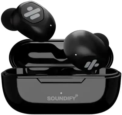 Newly Launched SOUNDIFY M-12 Wireless in Ear Earbuds with Bluetooth V5.2,15-H Playtime and Latest features like Multi-Function Controls, Noise Cancellation, IPX7 Water Resistant, HD mic, HiFi Sound (Black)