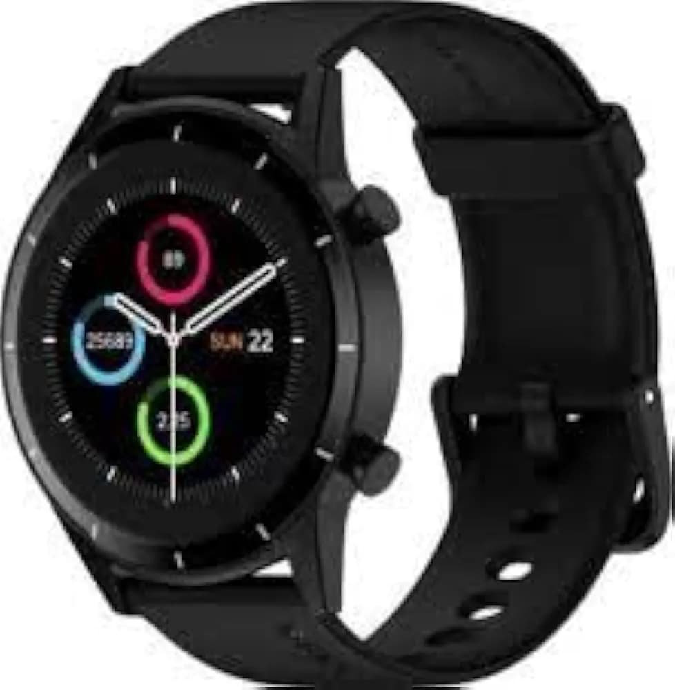 (Renewed) Noise Core 2 Buzz BT Calling, 1.28 Display, AI Voice Assistant & NoiseFit Track app Smartwatch (Black Strap, Regular)