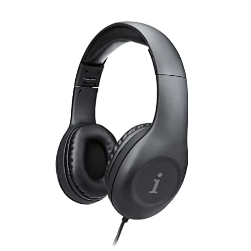 iBall Headwear Rockstar On-Ear Stereo Headphone with High-Sensitivity Mic, Angular and Gold Coloured 3.5mm pin, Foldable Design, Soft Headband & Ear Cushion, 1.2 Meter Cable Length, Black