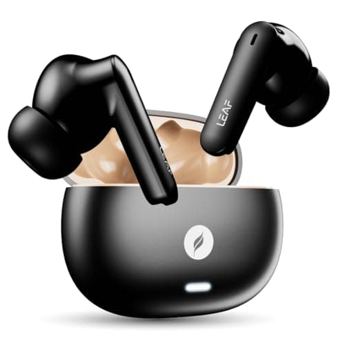 Leaf Buds X334 True Wireless in Ear Earbuds Ai Sound App, 40H Playtime, Quad Mic with Enc, 50Ms Low Latency, Fast Charging(10Min=300Min), 10Mm Driver,...