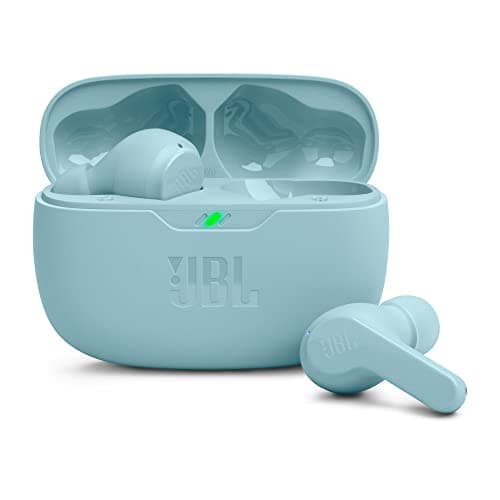 JBL Wave Beam in-Ear Earbuds (TWS) with Mic, App for Customized Extra Bass EQ, 32 Hrs Battery and Quick Charge, IP54, Ambient Aware & Talk-Thru, Google FastPair (Mint)