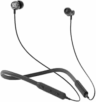 GOVO GOKIXX 410 in Ear Bluetooth Neckband with Upto 8 Hours Playback, 10mm Drivers, IPX5, Magnetic Eartips, Integrated Controls and Lightweight Design (Platinum Black)