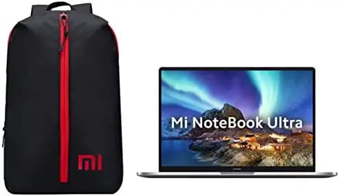 Mi Notebook Ultra 3.2K Resolution Display Intel Core I5-11300H 11Th Gen 15.6 Inches Thin Light Laptop(512Gb Ssd/Iris Xe Graphics/Fingerprint Sensor)&Step Out 12 L Mini Backpack(Black, Water Repellant)