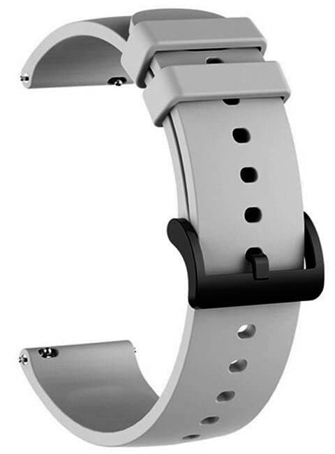 ACESHLEY 19mm Soft Silicone Smartwatch Strap/Band with Black Metal Buckle Strap for Noise ColorFit Pulse, Noise ColorFit Pro 2, Noise ColorFit Beat, Noise ColorFit Pro 2 Oxy, Boat Storm Smart Watch (19MM, Grey)