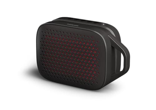 PHILIPS TAS1209 Wireless Portable Bluetooth Speaker with 5W Output, Punchy Bass with Radiator, Stereo Pairing, IPX4 Splash Resistant, Hands-Free Calls...