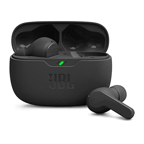 (Renewed) JBL Wave Beam in-Ear Earbuds (TWS) with Mic, App for Customized Extra Bass EQ, 32 Hrs Battery and Quick Charge, IP54, Ambient Aware & Talk-Thru, Google FastPair, Extra 3 Months Warranty (Black)