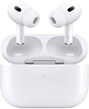 Aqkuire Air-Podds Pro 2 Second Generation ANC & Spatial Audio Features with Charging Case Bluetooth Headset Earbuds for iOS & Android (White)