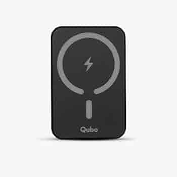 Qubo MagZap X1 Wireless Power Bank from Hero Group, Magsafe Compatible with iPhones & Airpods, 5000 mAh, 15 W Power Output (Black)