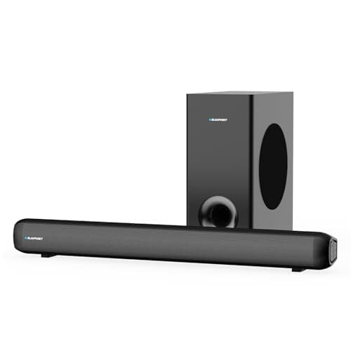 Blaupunkt Newly Launched SBW Chicago 20 2.1 CH Soundbar with Wired Subwoofeer I 120W RMS I HDMI-ARC I Bluetooth I AUX I USB I Remote Control with Equa...