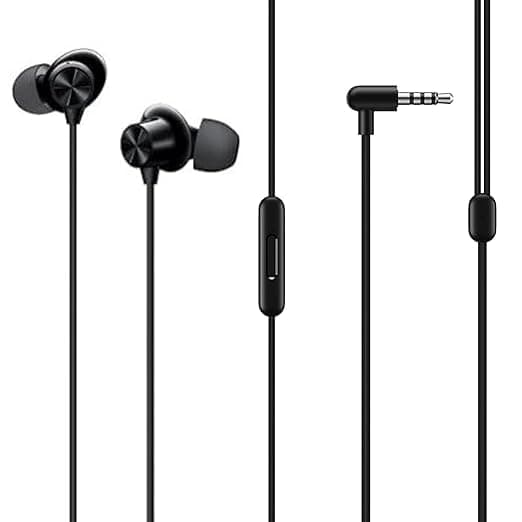 Buds 2 Neo Wired in Ear Earphones with Mic Compatible with realme (Black)