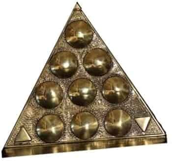 Pmw - Golden Brass Sri Vastu Yantra Omkaram Guruji Advice - Size 8.5 Inch * 8.5 Inch- 1 Yantram - Sree Vaastu Yantram
