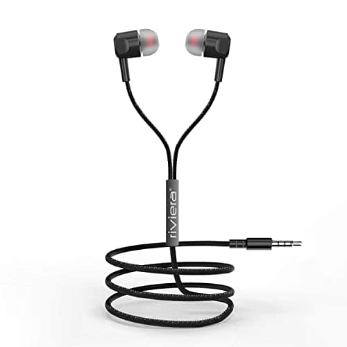 Riviera IPL-03 in Ear Earphones with Rich Bass and Surround Sound, Wired Earphones, Microphone, Clear Music-(Black)
