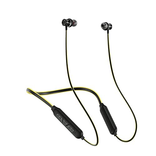 TIMBRESONIC Bounce Pro Made in India Wireless in-Ear Earphones with Mic, 24Hrs* Playback, 10mm Drivers, Punchy Bass, Fast Charging, Voice Assistant, IPX4 & in-line Controls, Bluetooth 5.0 (Yellow)