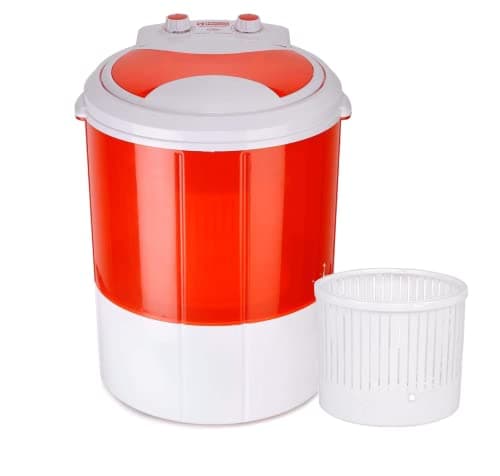 Hilton 3 kg Single-Tub Washing Machine with Spin Dryer Portable Single Tub Washer - The Laundry Alternative Portable Clothes Washer Travel Washing Machine With Spin Dryer. (Berry Red)