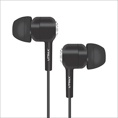 UTRAX Extra Bass Wired Earphones with in line Mic (in The Ear) - Black