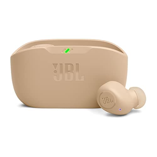 (Renewed) JBL Wave Buds in-Ear Earbuds (TWS) with Mic, App for Customized Extra Bass EQ, 32 Hrs Battery and Quick Charge, IP54, Ambient Aware & Talk-Thru, Google FastPair, Extra 3 Months Warranty (Beige)