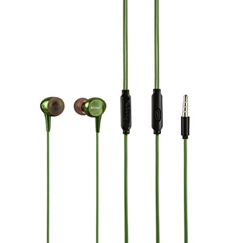 Hitage HB-131+ Super Extra Bass Wired Earphones with mic Headset (Green, in The Ear)