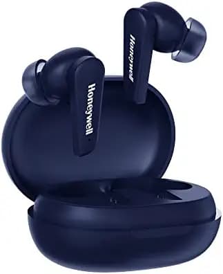 Honeywell Trueno U5000 ANC Truly Wireless Earbuds, Active Noise Cancellation, High Bass & Upto 16 Hours Playtime, IPX4, Type-C Fast Charging, Voice Assistant & Bluetooth 5.0 (Blue)