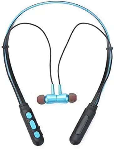 BOCXN B11 Wireless Neckband Bluetooth Earphone Headset Earbud Portable Headphone Handsfree Sports Running Sweatproof Compatible for All Smartphones (Multicolour)