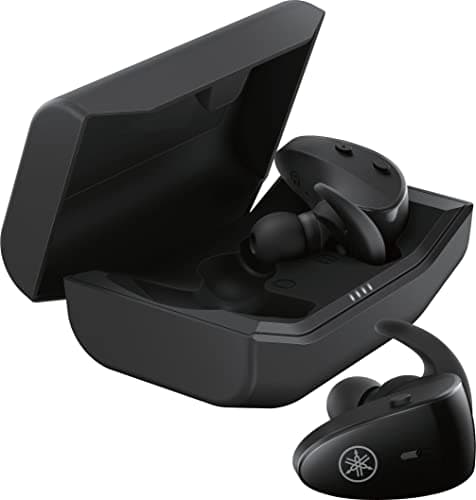 Yamaha TW-ES5A True Wireless Sports Earbuds | True Sound, Bluetooth, aptX Adaptive, Secure Fit, Waterproof IPX7,Built-in Microphones for Clear Voice Calls, Ambient Sound and Listening Care | Black