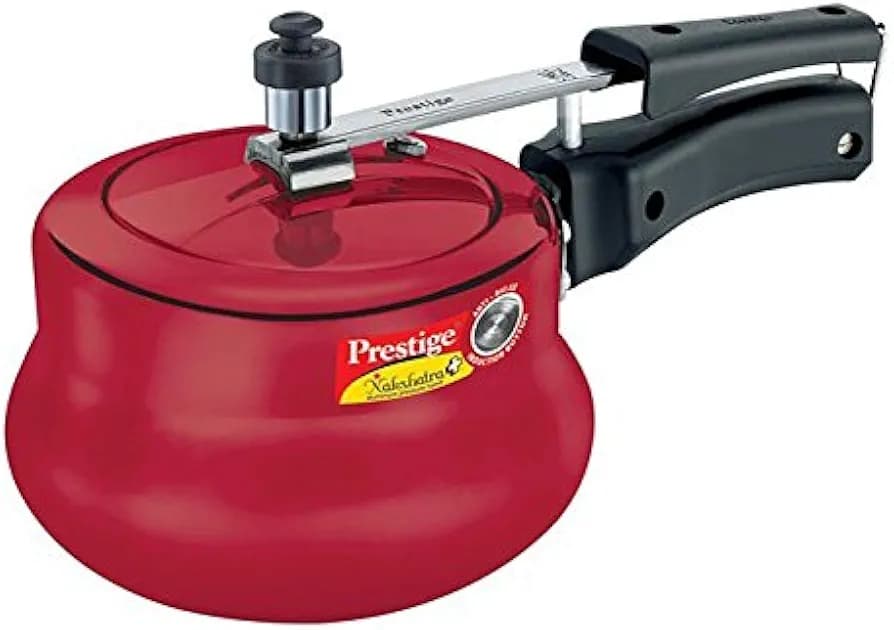 Prestige Nakshatra Plus Aluminium Inner Lid Pressure Handi, 2 Litres, Red