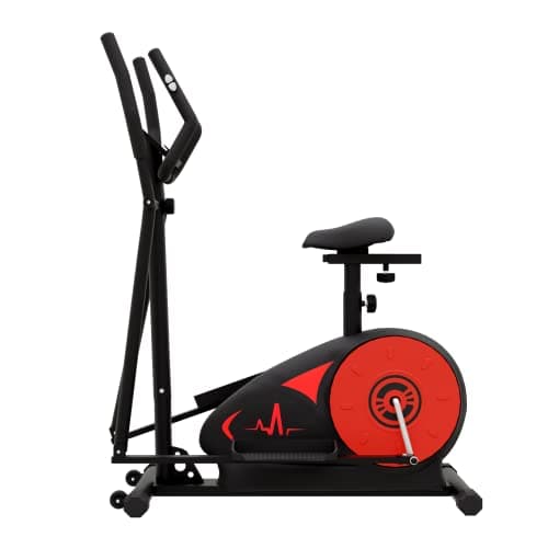 Durafit - Sturdy, Stable and Strong Elliptical Cross Trainer EBS02 | Adjustable Seat | 8 Levels Magnetic Adjustable Resistance | 5 Kg Flywheel | Max User Weight 100 Kg | LCD Display