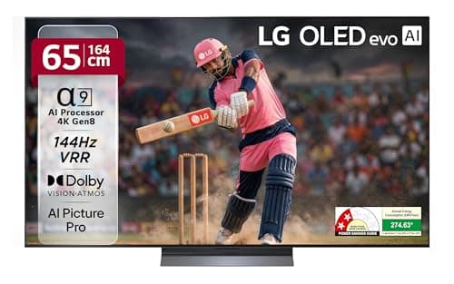 LG 164 cm (65 Inches) OLED evo C5 Series 4K Ultra HD (3840 x 2160) Smart webOS OLED TV OLED65C56LA
