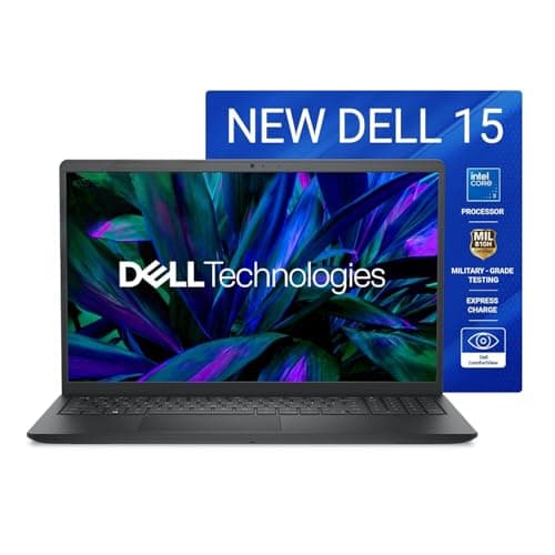 New Dell 15 Laptop, Intel Core 3 100U Processor, 16GB DDR4, 512 SSD, Intel UHD Graphics, 15.6" NT FHD 120Hz IPS AG 250 nit Display, Win 11 + Office H&...