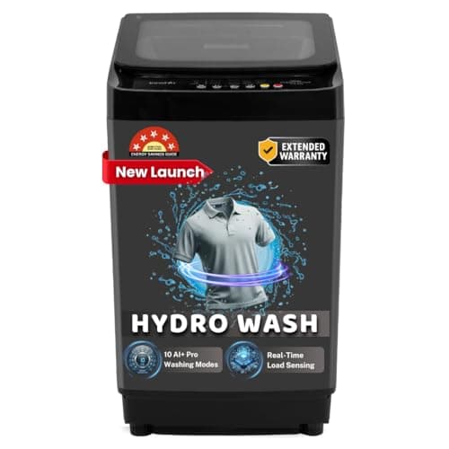 ionstar 7.5 KG 5 Star Fully Automatic Top Loading Washing Machine | 10 Ai+ Washing Programs | Heavy Duty | Dual Action Magic Filter | Deep Clean | Sof...