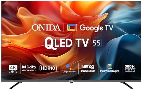 ONIDA 139 cm (55 inches) Nexg Series 4K Ultra HD Smart Google QLED TV QZ55UI
