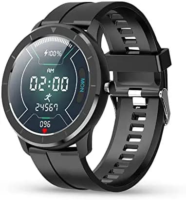 Pebble Zen Pro Smart Watch with Oximeter Function for SpO2 (Blood Oxygen) Monitoring Full Touch Fitness Tracker with Heart Rate BP Oxygen Waterproof Calories Sleep Tracker Pedometer for Men Women