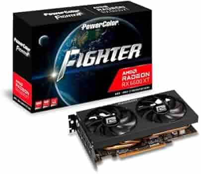 PowerColor Fighter AMD Radeon™ RX 6600XT Gaming Graphics Card with 8GB GDDR6 Memory, Powered by AMD RDNA™ 2, HDMI 2.1