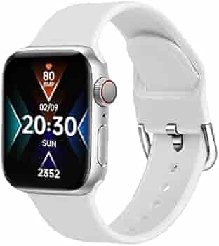 I KALL W6 Smart Watch with 1.69" HD Display, Multiple Sports Modes, Spo2, BT Calling and Wireless Charging (White)