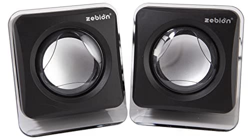 Zebion Muze Twin Tabletop 2.0 Speaker Set, with Output Power: 3Wx2=6W, USB Connectivity, USB Powered, Compact and Sleek, Driver Unit: 40mmx2, Durable Body
