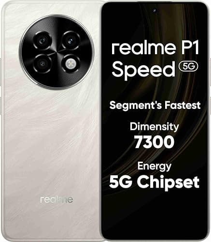 realme P1 Speed 5G (Textured Titanium, 8GB RAM, 128GB Storage) | 16GB DRAM | Expandable Upto 2 TB | 6.67" Full HD+ Display | 50MP + 2MP | 16MP Front C...