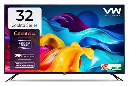 VW 80 cm (32 inches) Linux Frameless Series HD Ready Smart LED TV VW32C3 (Black) | with 18 Months Warranty