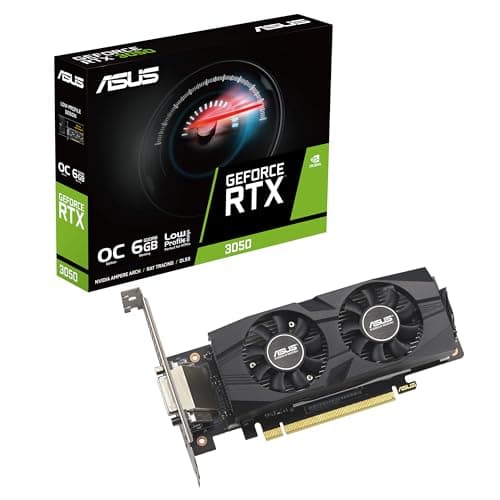 ASUS GeForce RTX 3050 LP BRK OC Edition 6GB GDDR6 (IP5X dust Resistance, Dual Ball Bearings, Stainless Steel Bracket, PCIe 4.0, DLSS 3, HDMI 2.1, Disp...