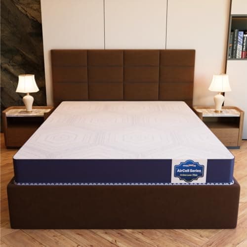 SleepyHug AirCell Ortho Luxe 6 inch Orthopedic Mattress, CoolFlow Memory Foam Mattress with Honeycomb Grid Perfect for King size Bed Provides Back Pai...