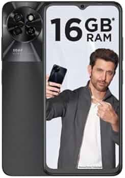 itel S23 4GB RAM + 128GB ROM, Up to 8GB RAM with Memory Fusion | 50MP AI Dual Rear Camera | 5000mAh Battery with Type-C Charging - Starry Black