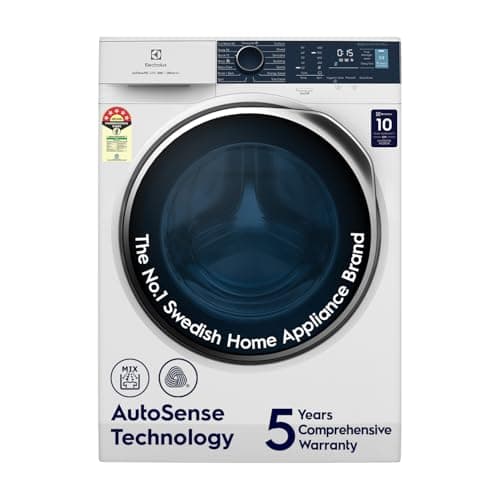 Electrolux 9kg 5 Star EcoInverter Fully Automatic Front Load Washing Machine, Scandinavian Design with 40°C Vapour Wash, Woolmark Certified, No Detergent Residue, White, UltimateCare 500, EWF9024R5WB