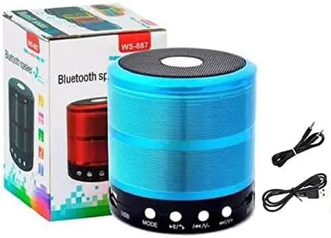 KRISHONICS Mini Bluetooth Speaker Mini Bluetooth Sound Box Wireless Portable Bluetooth Speaker TF-Card Supported (Multicolor)