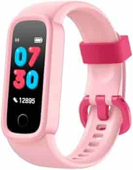 Noise Champ Smart Band for Kids with 7 Alarms (Brush Teeth, Study Time & More), Lightweight, Sleep Tracker, 50+ Kids Watch Faces, IP68 Washable (Candy Pink), One Size