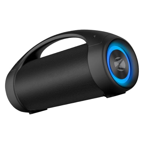 Zebronics Sound Feast 400 Bluetooth v5.0 Portable Speaker with 60W Output, 11 Hours Backup, Voice Assistant, TWS, IPX5 Waterproof, Call Function, RGB Light, AUX, USB, FM Radio and Type C
