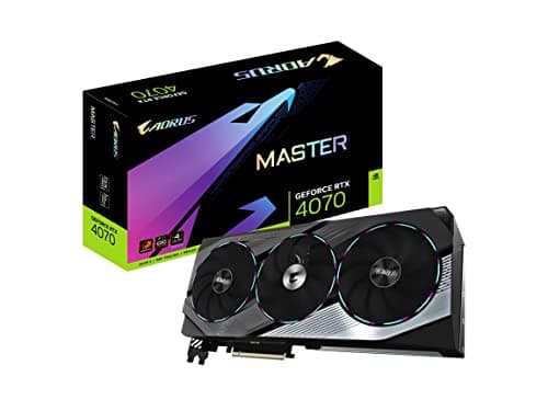 Gigabyte Aorus Geforce RTX 4070 Master 12G Graphics Card, 3X Windforce Fans, 12Gb 192-Bit Gddr6X, Gv-4070Aorus M-12Gd Video Card - Pci_E